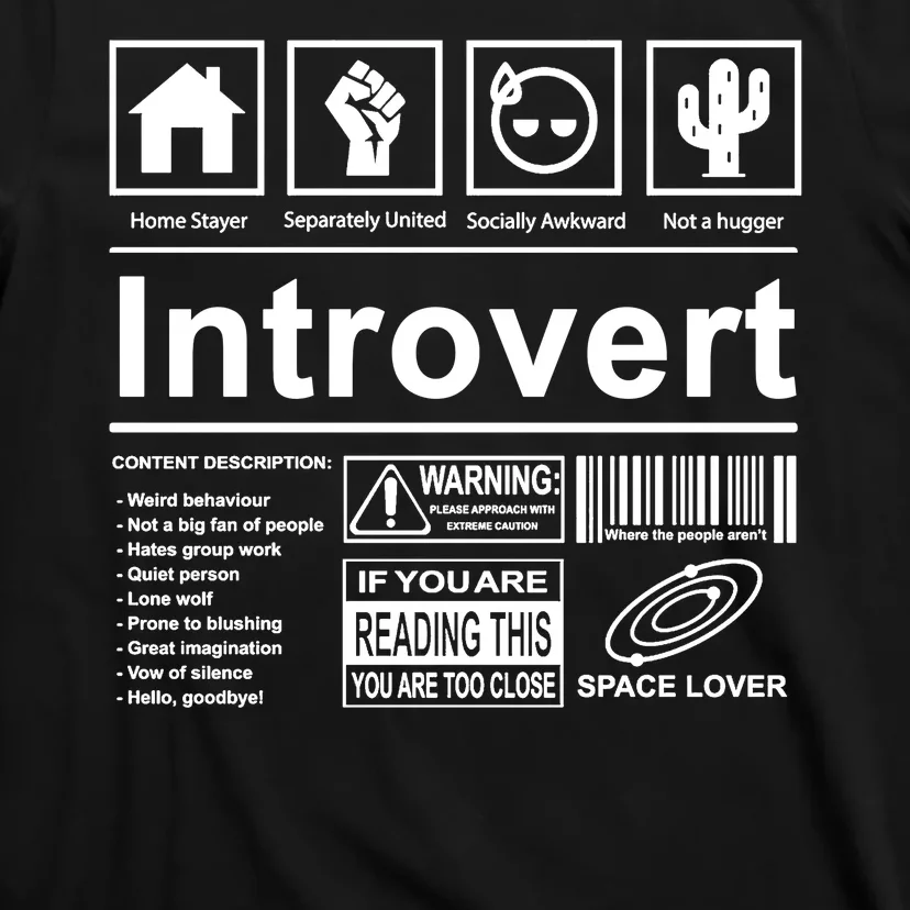 Introvert Label Funny Gift T-Shirt