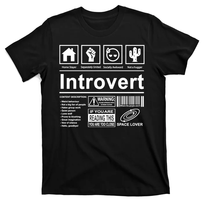 Introvert Label Funny Gift T-Shirt