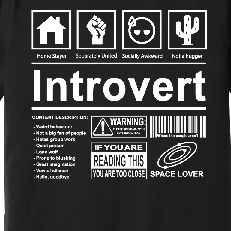 Introvert Label Funny Gift Premium T-Shirt