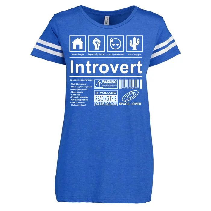 Introvert Label Funny Gift Enza Ladies Jersey Football T-Shirt