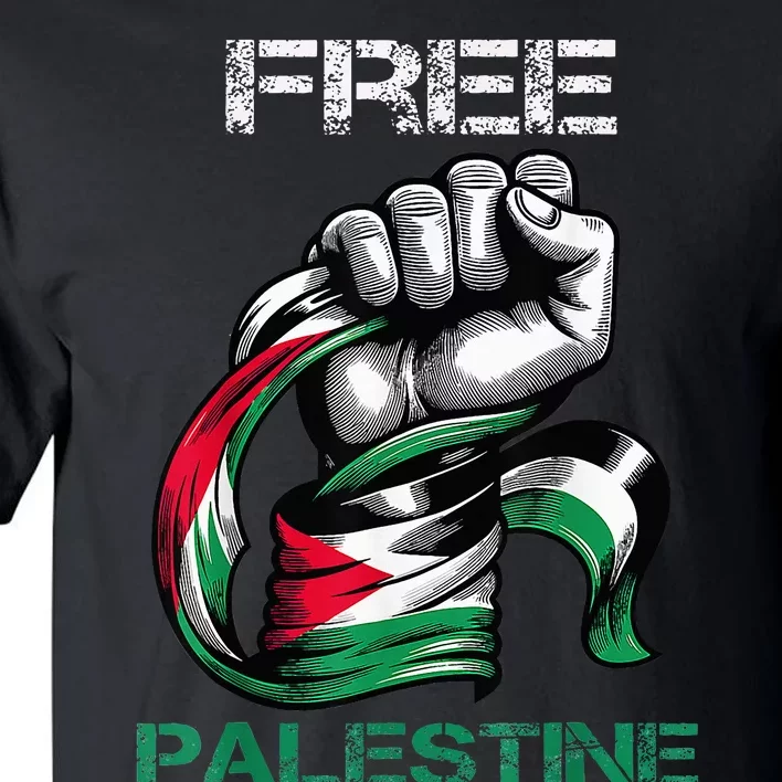 I Love Free Palestine Flag Save Gaza Strip Palestinian Tall T-Shirt