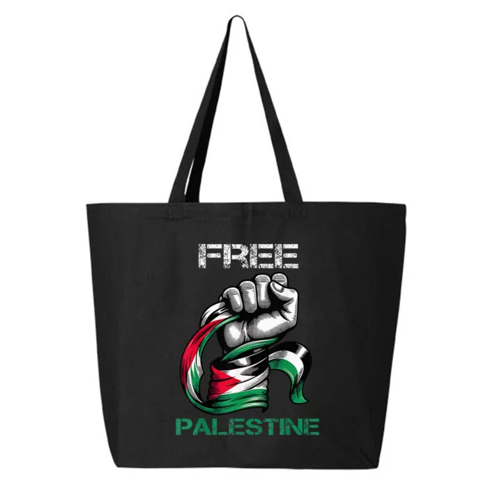 I Love Free Palestine Flag Save Gaza Strip Palestinian 25L Jumbo Tote