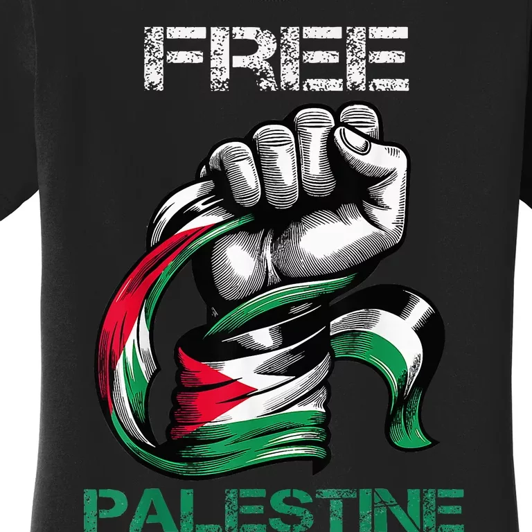 I Love Free Palestine Flag Save Gaza Strip Palestinian Women's T-Shirt