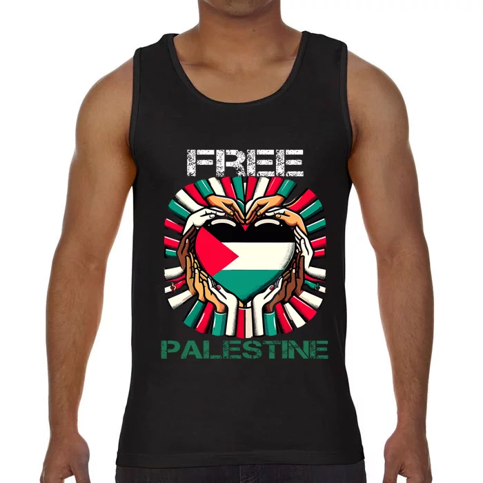 I Love Free Palestine Flag Save Gaza Strip Palestinian Comfort Colors® Tank Top