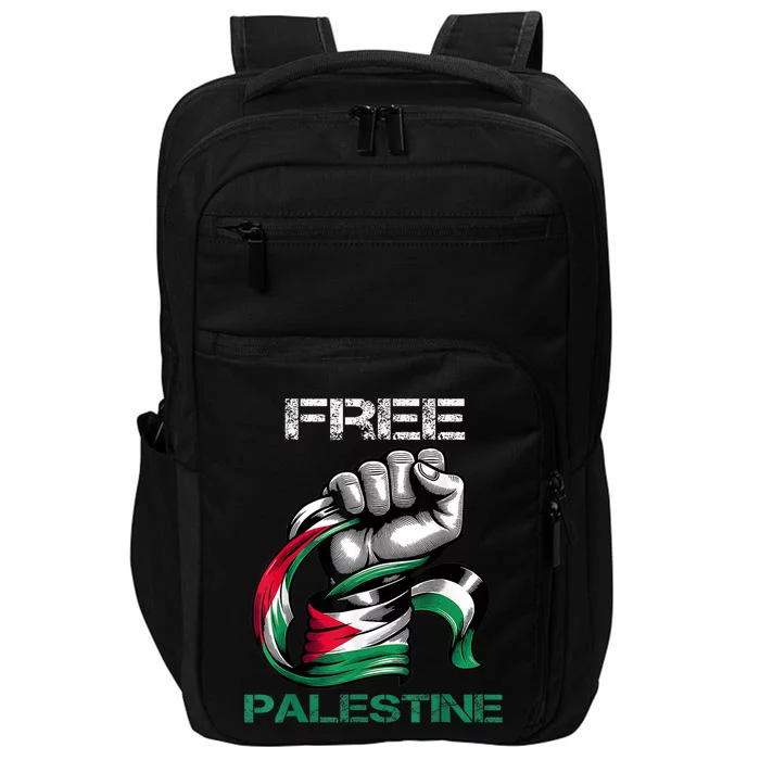 I Love Free Palestine Flag Save Gaza Strip Palestinian Impact Tech Backpack