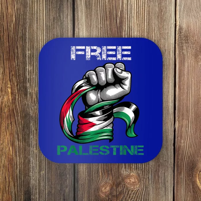 I Love Free Palestine Flag Save Gaza Strip Palestinian Coaster