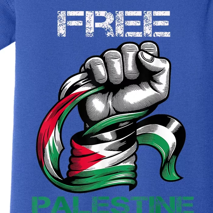 I Love Free Palestine Flag Save Gaza Strip Palestinian Baby Bodysuit