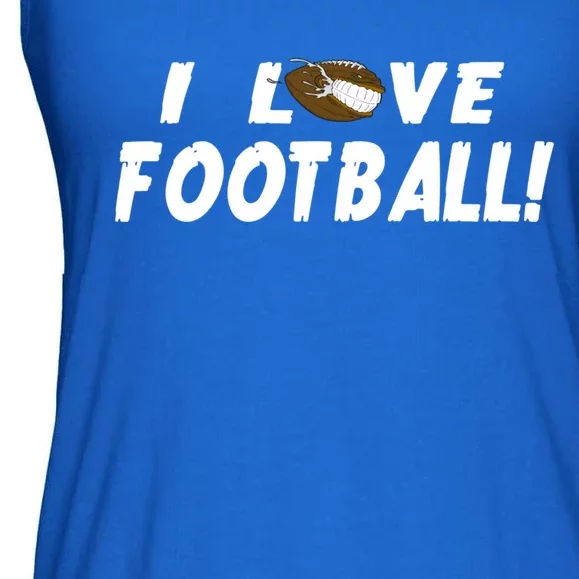 I Love Football Funny Gift Great Sport Funny Gift Ladies Essential Flowy Tank