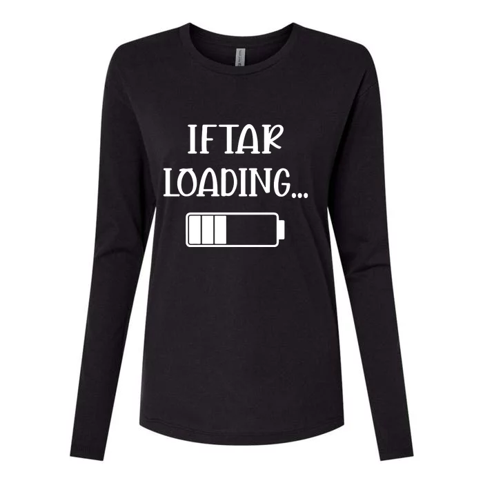 Iftar Loading Funny Muslim Ramadan Kareem Fasting Gift For Ramadan Mubarak Womens Cotton Relaxed Long Sleeve T-Shirt