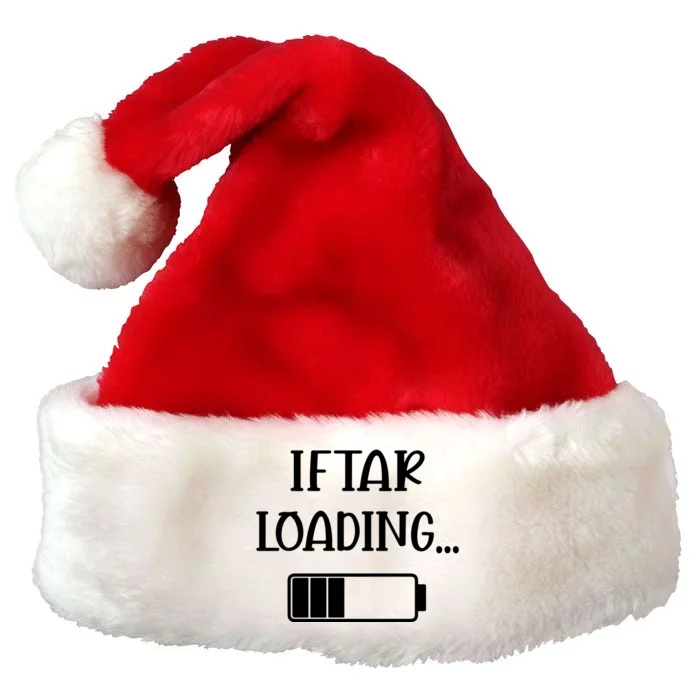 Iftar Loading Funny Muslim Ramadan Kareem Fasting Gift For Ramadan Mubarak Premium Christmas Santa Hat