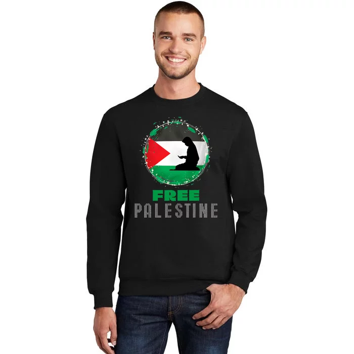 I Love Free Palestine Flag Save Gaza Strip Palestinian Gifts Sweatshirt