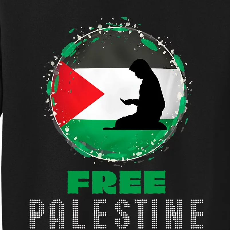 I Love Free Palestine Flag Save Gaza Strip Palestinian Gifts Sweatshirt