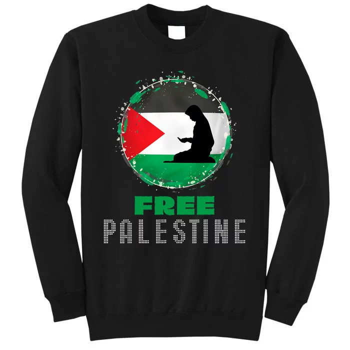 I Love Free Palestine Flag Save Gaza Strip Palestinian Gifts Sweatshirt