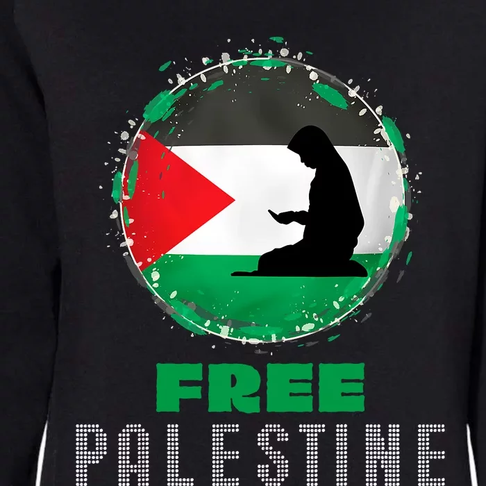 I Love Free Palestine Flag Save Gaza Strip Palestinian Gifts Womens California Wash Sweatshirt