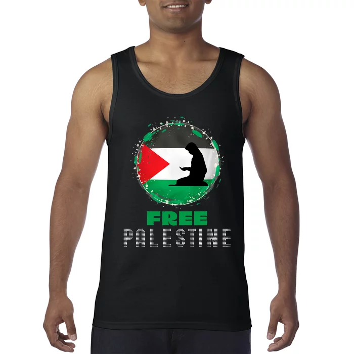 I Love Free Palestine Flag Save Gaza Strip Palestinian Gifts Tank Top