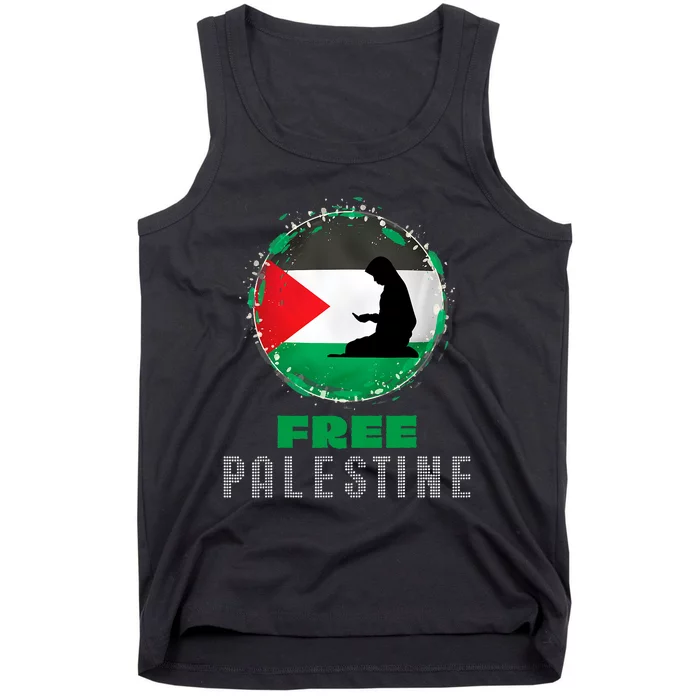 I Love Free Palestine Flag Save Gaza Strip Palestinian Gifts Tank Top