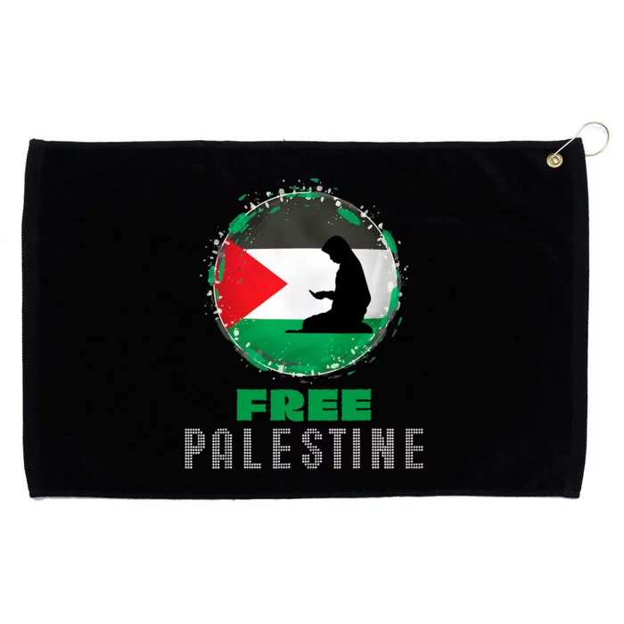 I Love Free Palestine Flag Save Gaza Strip Palestinian Gifts Grommeted Golf Towel