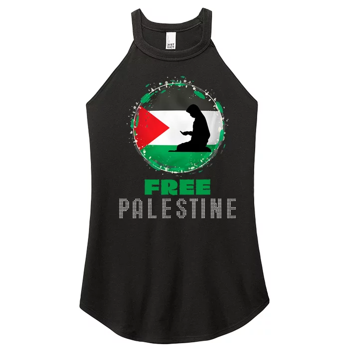 I Love Free Palestine Flag Save Gaza Strip Palestinian Gifts Women’s Perfect Tri Rocker Tank