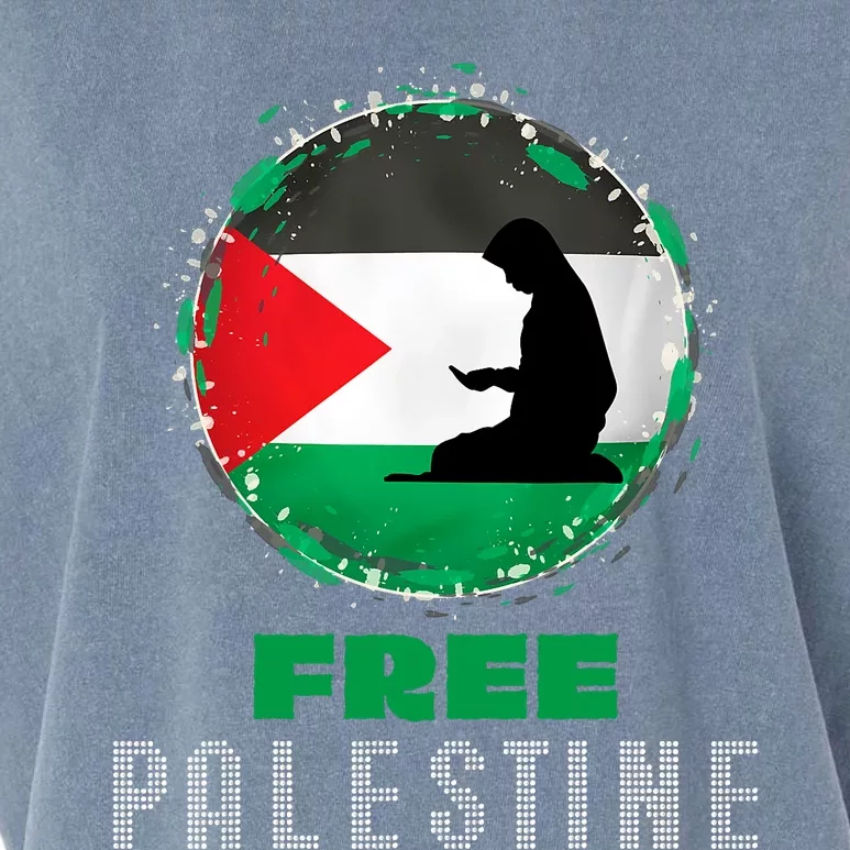 I Love Free Palestine Flag Save Gaza Strip Palestinian Gifts Garment-Dyed Women's Muscle Tee