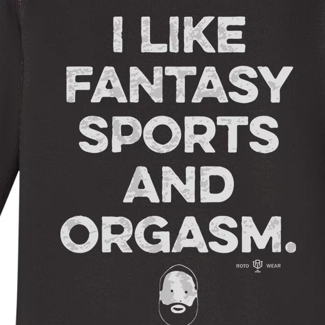 I Like Fantasy Sports And Orgasm Baby Long Sleeve Bodysuit