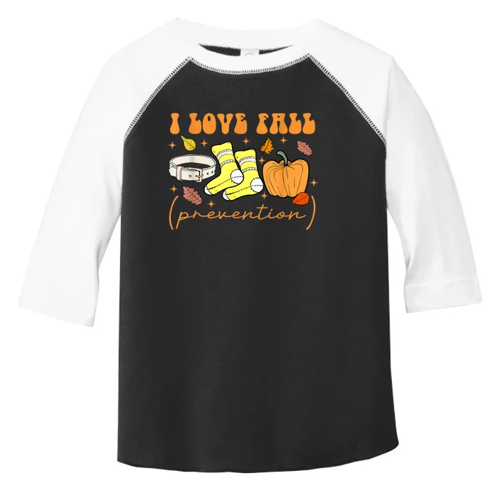 I Love Fall Prevention Funny Halloween Toddler Fine Jersey T-Shirt