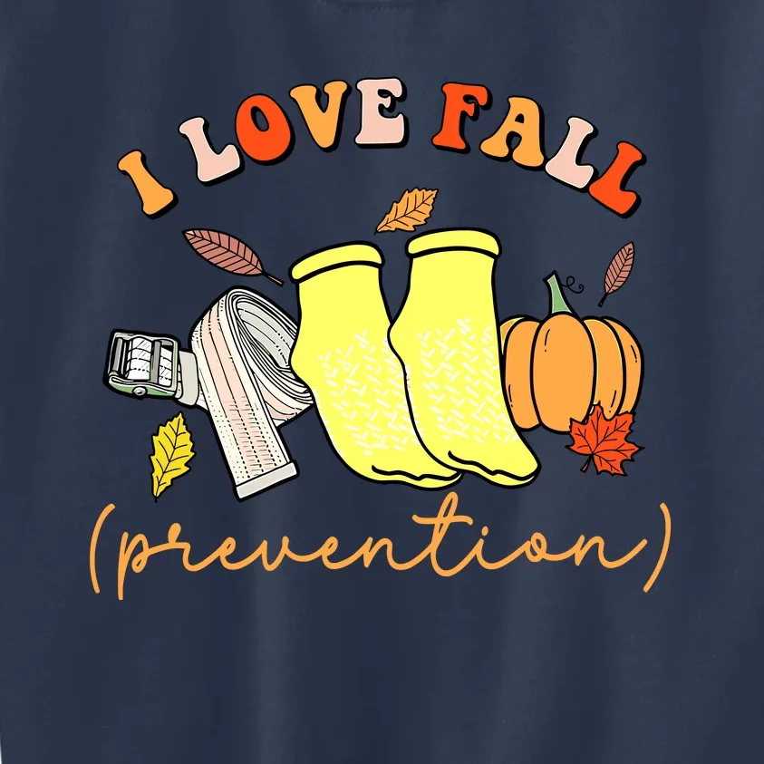 I Love Fall Prevention Halloween Kids Sweatshirt