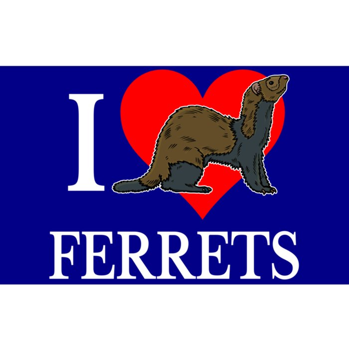 I Love Ferret Funny Gift Funny Ferret Lovers Gift Bumper Sticker