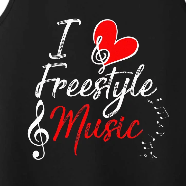 I Love Freestyle Music Performance Tank