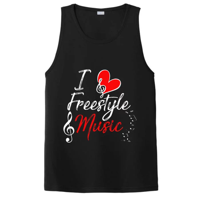 I Love Freestyle Music Performance Tank