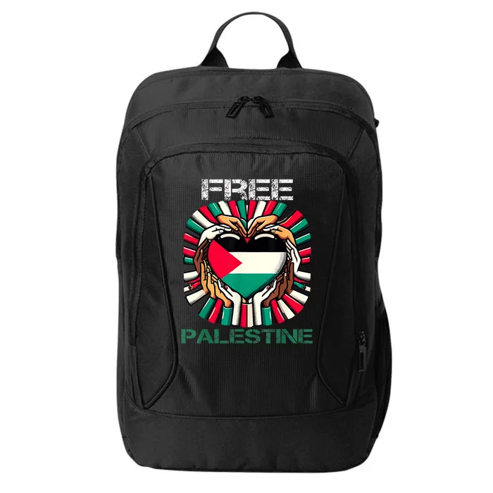 I Love Free Palestine Flag Save Gaza Strip Palestinian City Backpack