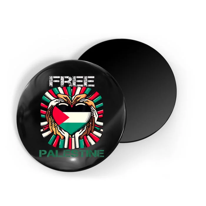 I Love Free Palestine Flag Save Gaza Strip Palestinian Magnet