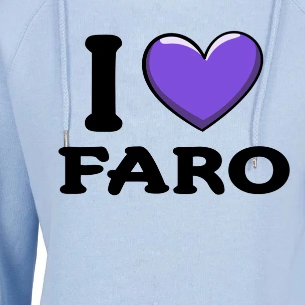 I Love Faro Portugal Proud Portugal Citizen Vacation Gift Womens Funnel Neck Pullover Hood