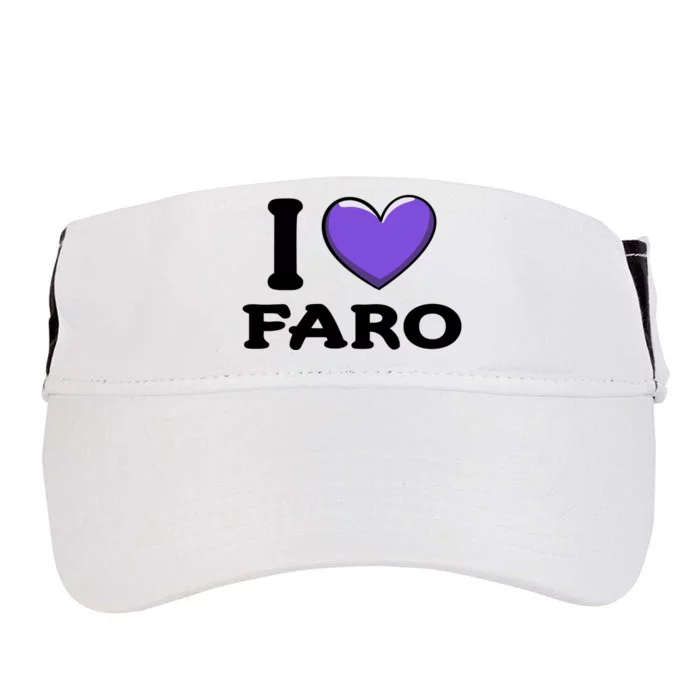 I Love Faro Portugal Proud Portugal Citizen Vacation Gift Adult Drive Performance Visor