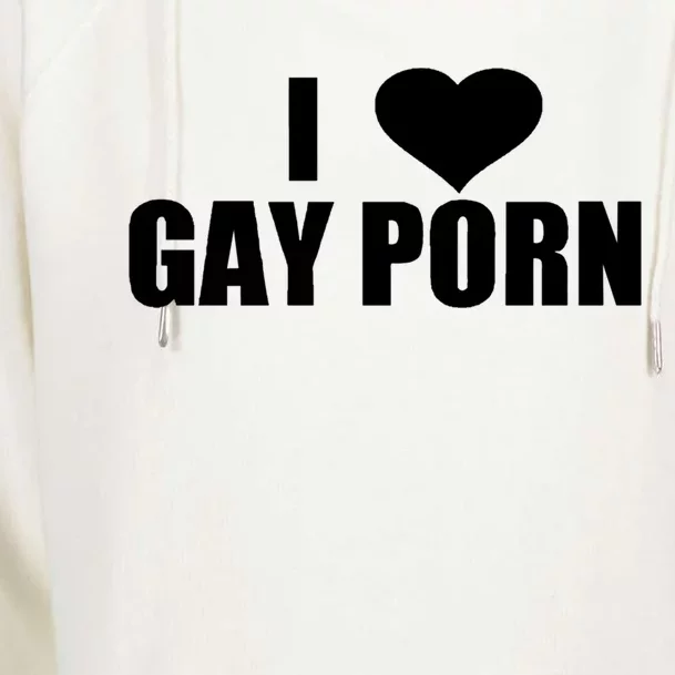 I Love Gay Porn Gift Womens Funnel Neck Pullover Hood