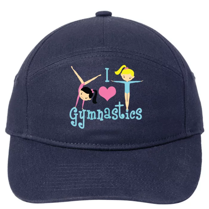 I Love Gymnastics 7-Panel Snapback Hat