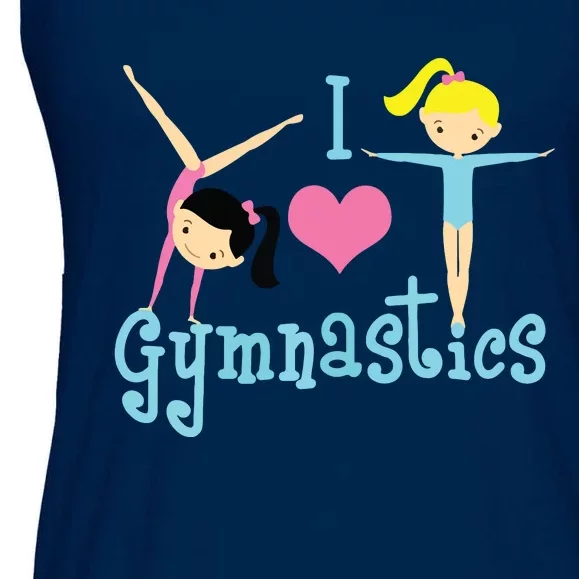 I Love Gymnastics Ladies Essential Flowy Tank