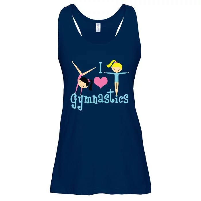 I Love Gymnastics Ladies Essential Flowy Tank