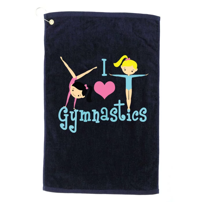 I Love Gymnastics Platinum Collection Golf Towel