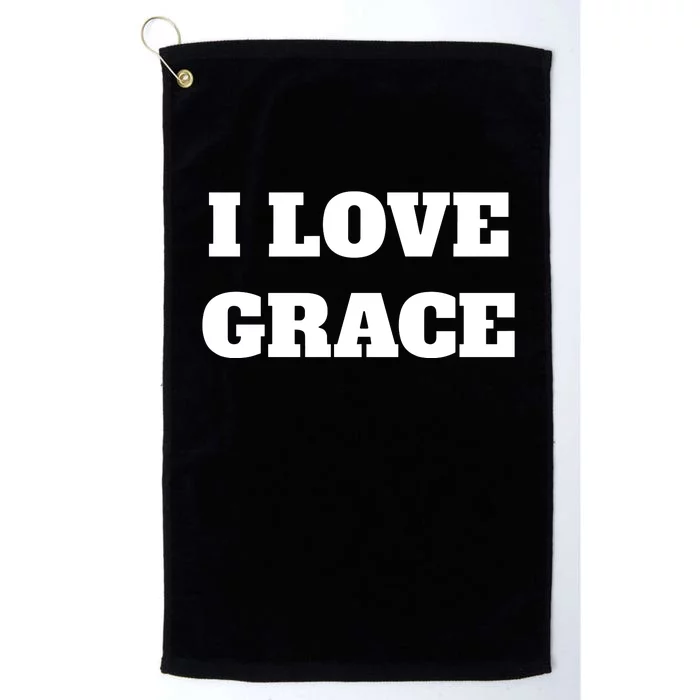 I Love Grace Platinum Collection Golf Towel