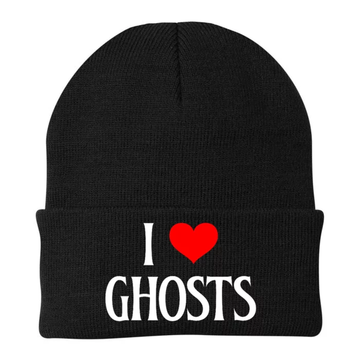 I Love Ghosts I Heart Ghosts Halloween Wraith Ghost Lover Knit Cap Winter Beanie