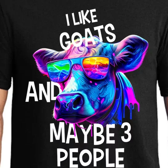 I Like GOATS And Maybe 3 People GOAT Pajama Set