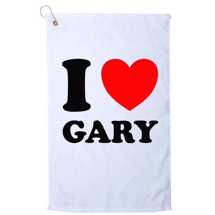 I Love Gary Platinum Collection Golf Towel