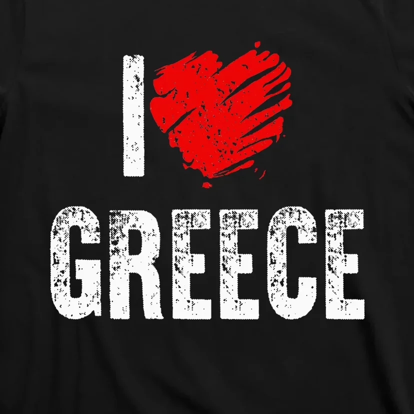 I Love Greece Greeks Pride Patriotic Gift T-Shirt