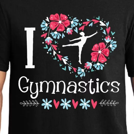 I Love Gymnastics Gymnast Acrobatic Tumbling Cheerleading Pajama Set