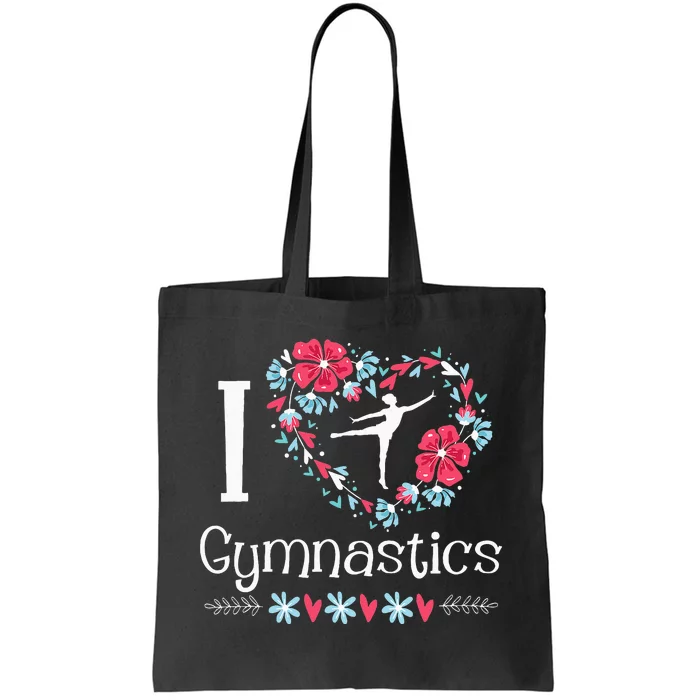 I Love Gymnastics Gymnast Acrobatic Tumbling Cheerleading Tote Bag