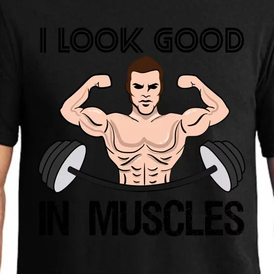 I Look Good In Muscles Bodybuilding Gym Fitness Training Gift Pajama Set