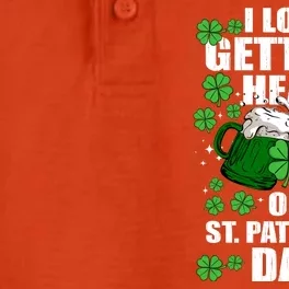 I Love Getting Head On St Patrick's Day Funny Holiday Dry Zone Grid Performance Polo