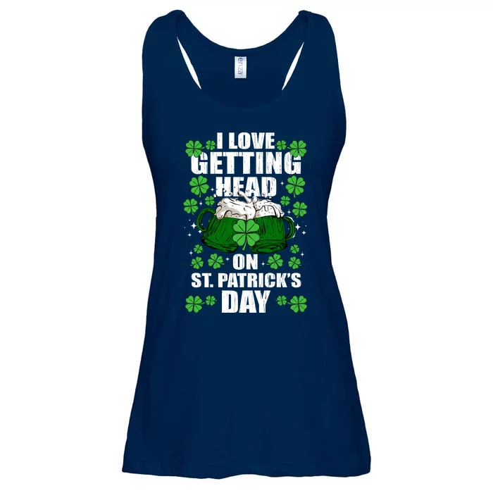 I Love Getting Head On St Patrick's Day Funny Holiday Ladies Essential Flowy Tank