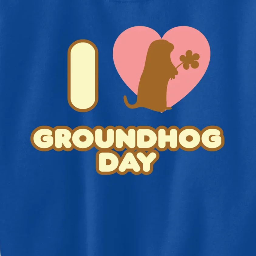 I Love Groundhog Day February 2 Groundhog Day February Gift Kids Sweatshirt