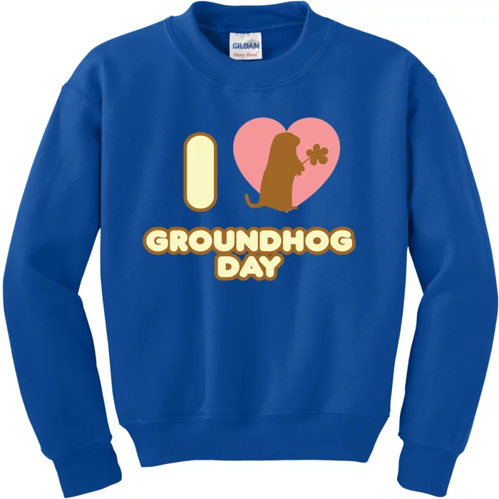 I Love Groundhog Day February 2 Groundhog Day February Gift Kids Sweatshirt